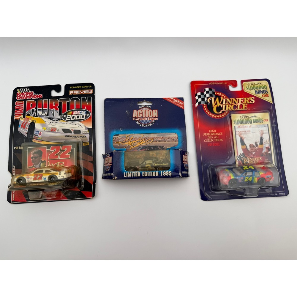 NASCAR Diecast Lot 1:64 Jeff Gordon Dale Earnhardt Ward Burton 3 Cars‎ Vintage